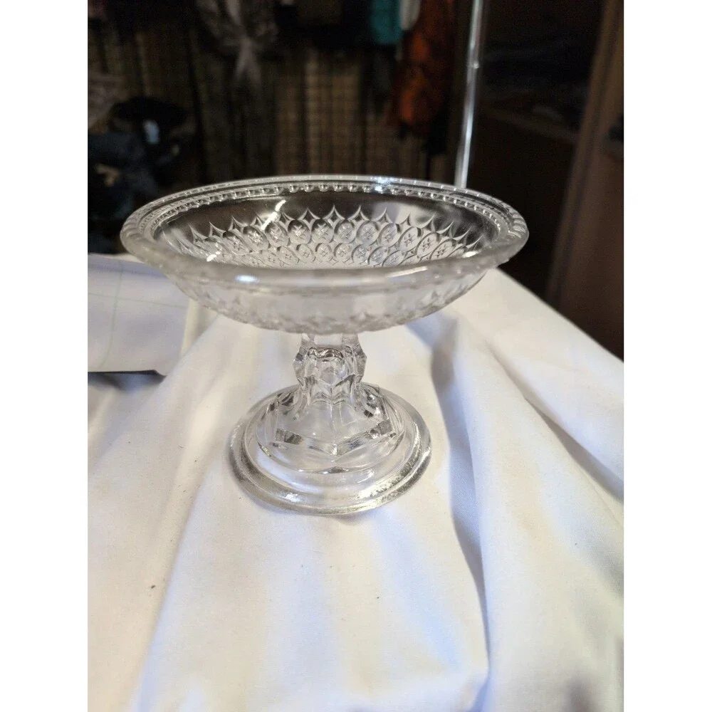 Vintage Crystal Pedestal Candy Dish - 25% Off with 5+ Items